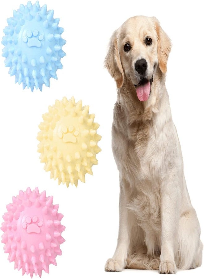 Bwexxt Pink Dogs Spiky Ball No Squeak Chew Long Lasting Dog Balls for Aggressive Chewers Puppy Teething Training Dogs Spiky Rubber Ball Easy to Throw for Aggressive Heavy Chewers - Image 5
